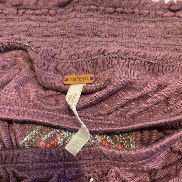 FREE PEOPLE WE THE FREE RELAXED SKIRT BOHO ELASTIC WAIST EMBROIDERED - Picture 2 of 3